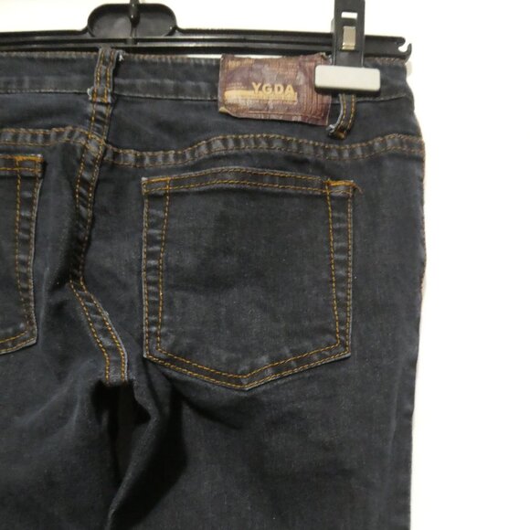 YGDA JEANS | size 28 | Classic Dark Denim Jeans | Button and Zip-Up Closure - Picture 12 of 16